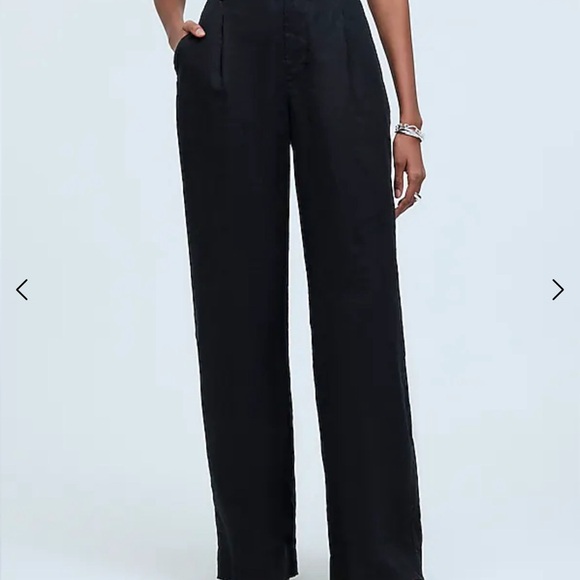 Madewell Petite Harlow Wide-Leg Pant in 100% Linen size p0 - Picture 2 of 7